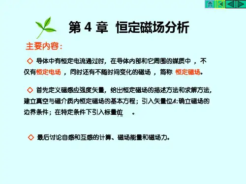 电磁场与电磁波(第4章恒定磁场)