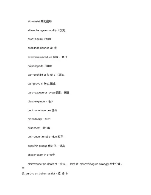 常用英语新闻标题词汇.