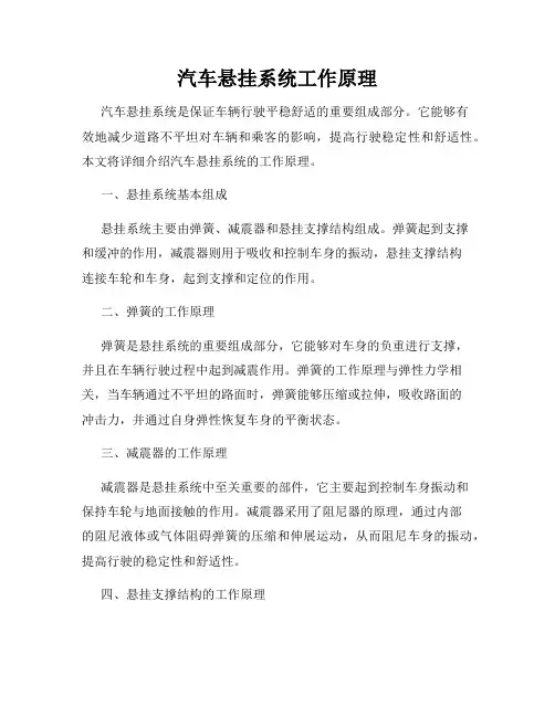 汽车悬挂系统工作原理