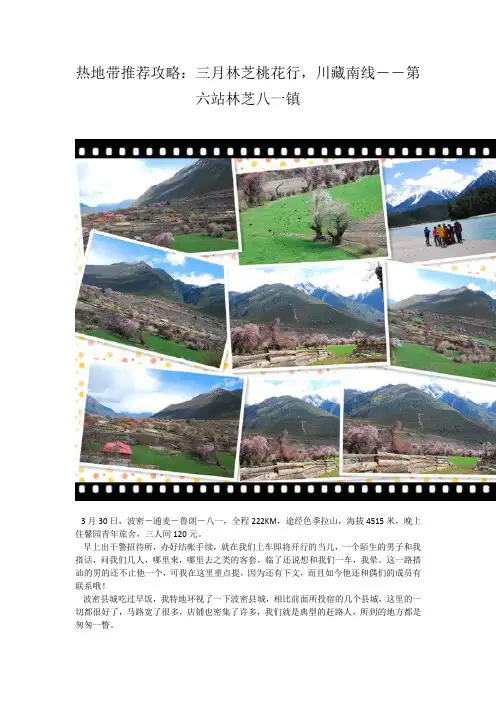 三月林芝桃花行,川藏南线4林芝八一镇