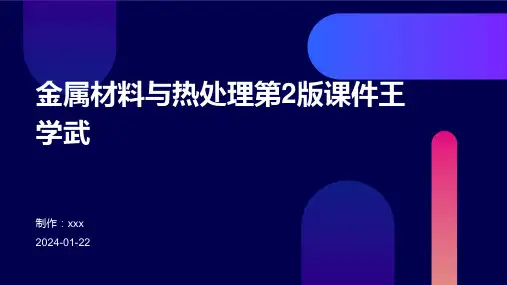 金属材料与热处理第2版课件王学武