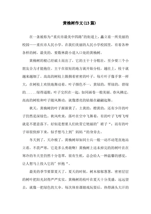 黄桷树作文(13篇)精选
