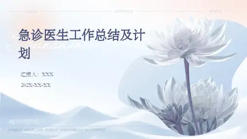 急诊医生工作总结及计划PPT课件
