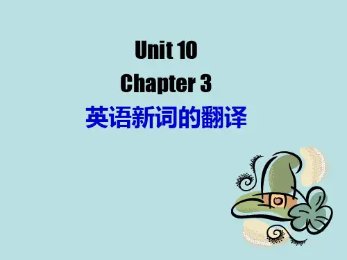 英语新词的翻译