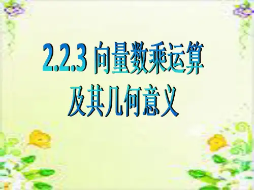 优质课平面向量数乘运算及其几何意义