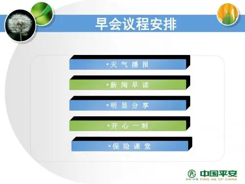 中国平安5月14日部门早会-精选文档