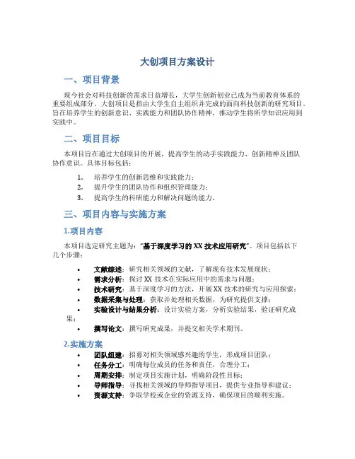 大创项目方案设计
