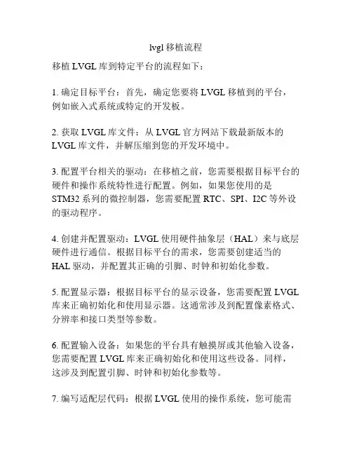 lvgl移植流程