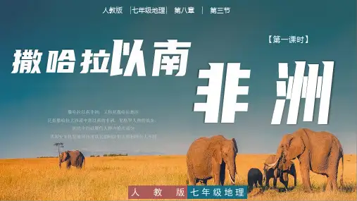 人教版 撒哈拉以南非洲(第一课时)(课件)七年级地理下册(人教版)