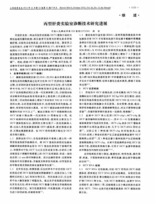 丙型肝炎实验室诊断技术研究进展
