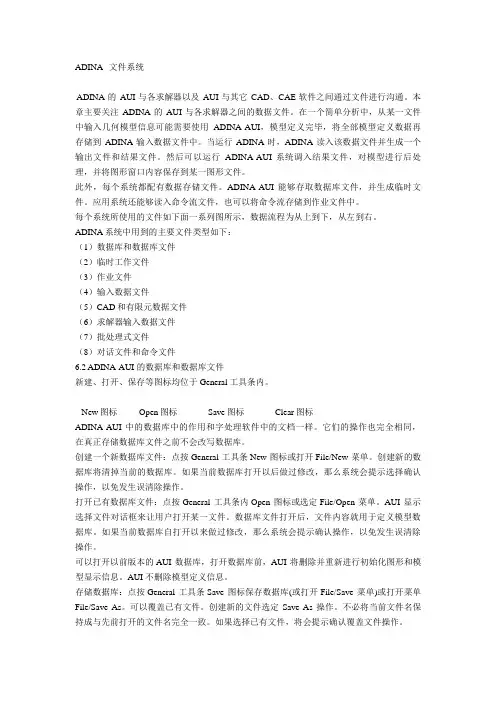 ADINA文件系统