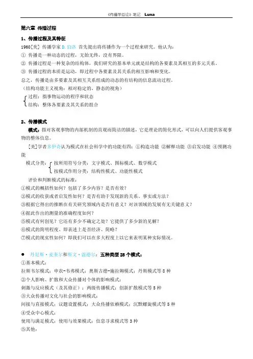 传播学总论笔记完全版2