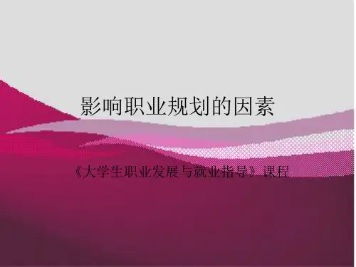 影响职业生涯的因素