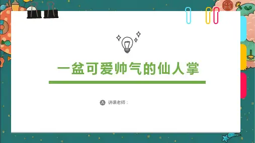 美术课件《一盆可爱帅气的仙人掌》创意美术教学