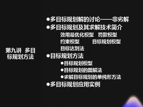 多目标优化方法及实例解析