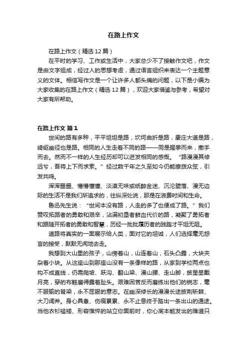 在路上作文