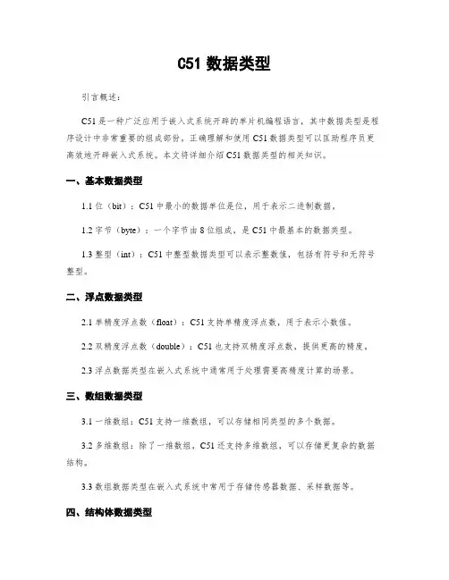 C51数据类型