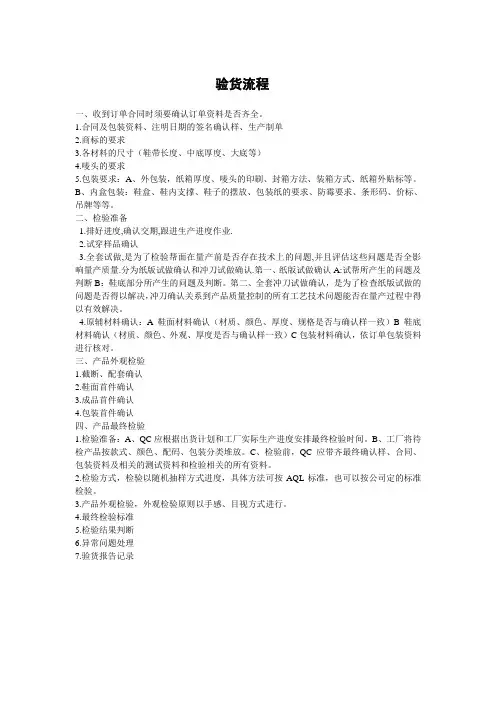 验货流程