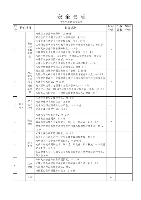 建筑施工安全检查标准(JGJ59-2011)