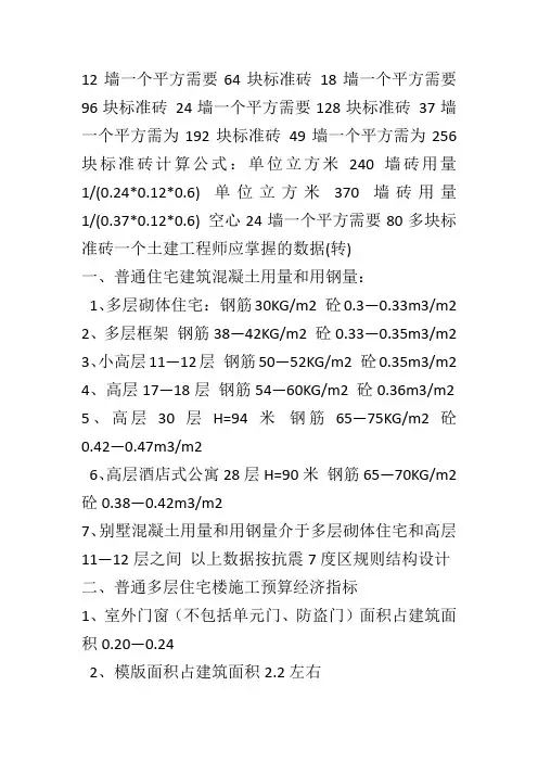 12墙一个平方需要64块标准砖 18墙一个平方需要96块标准砖 24墙一个平方需要128块标准砖 37墙一个平方需为19