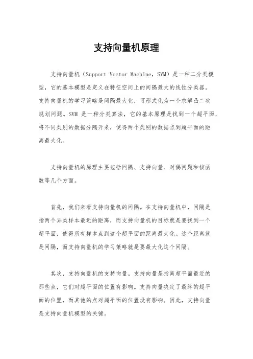支持向量机原理