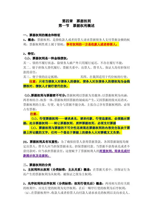 第四章 票据权利