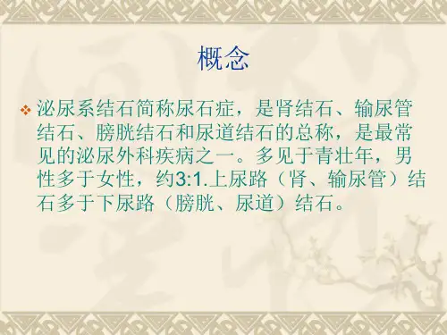 泌尿系结石演示文稿PPT课件