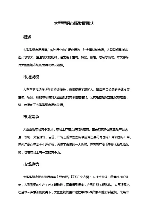 2024年大型型钢市场发展现状