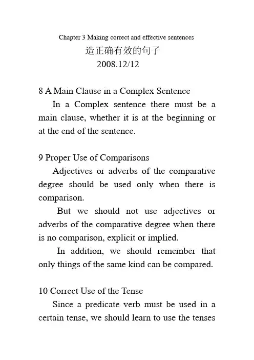 Chapter 3 Making correct and effective sentences12