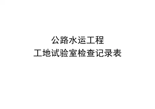 公路水运工程工地试验室检查记录表