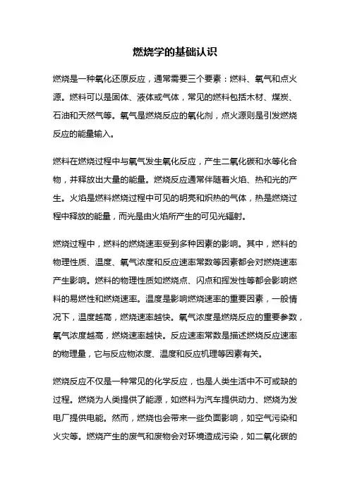 燃烧学的基础认识