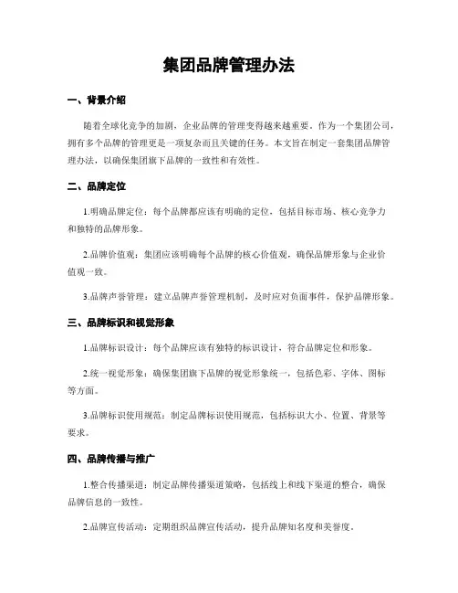集团品牌管理办法