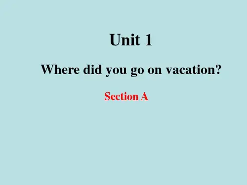 人教版初中英语八年级上册Unit 1 Section A 1a—2d(共27张PPT)