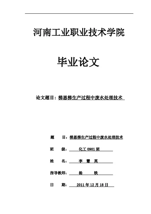 工业炸药废水处理技术  论文