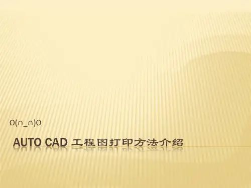 AUTO-cad 工程图打印方法简述