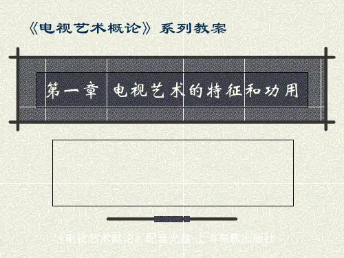 电视艺术的特征ppt课件