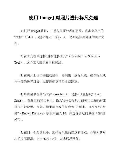 使用ImageJ对照片进行标尺处理