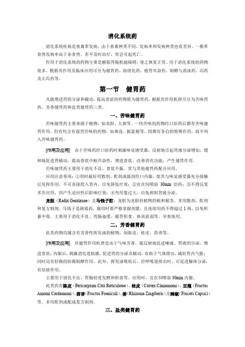 消化系统药