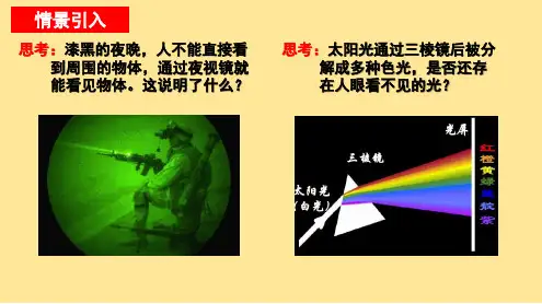 【初中物理】人眼看不见的光(新教材)-2024-2025学年八年级物理上册(苏科版)