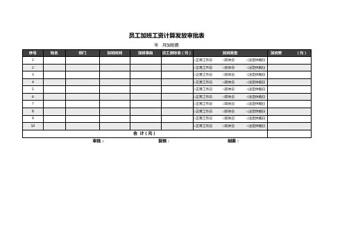 加班审批表