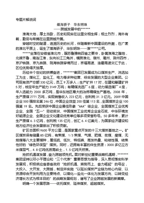 专题片解说词
