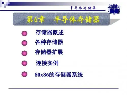 微机原理与接口技术第六章半导体存储器