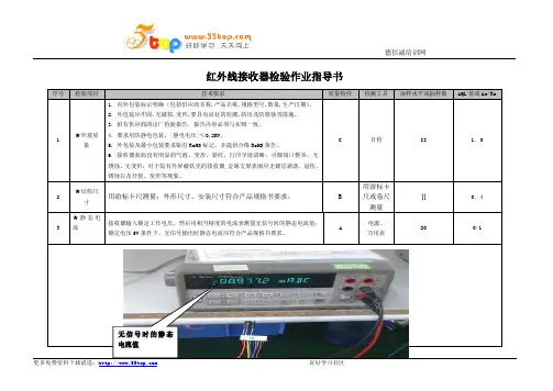 红外线接收器检验作业指导书