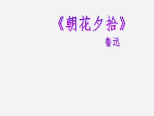苏教版高中语文选修-鲁迅作品选读：无常_课件