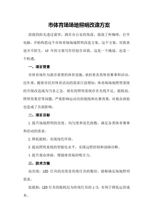 市体育场场地照明改造方案