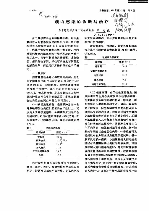 颅内感染的诊断与治疗1