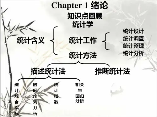 统计学复习公式和知识点整理ppt课件