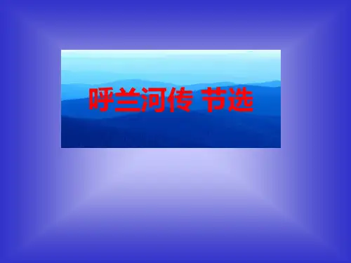 《呼兰河传》ppt课件