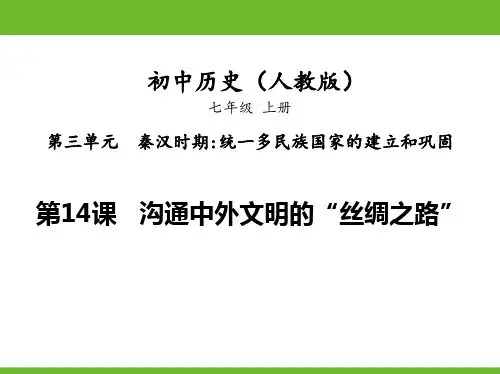 人教版七年级历史上册  沟通中外文明的“丝绸之路” (2)