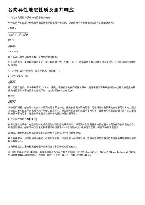各向异性地层性质及测井响应